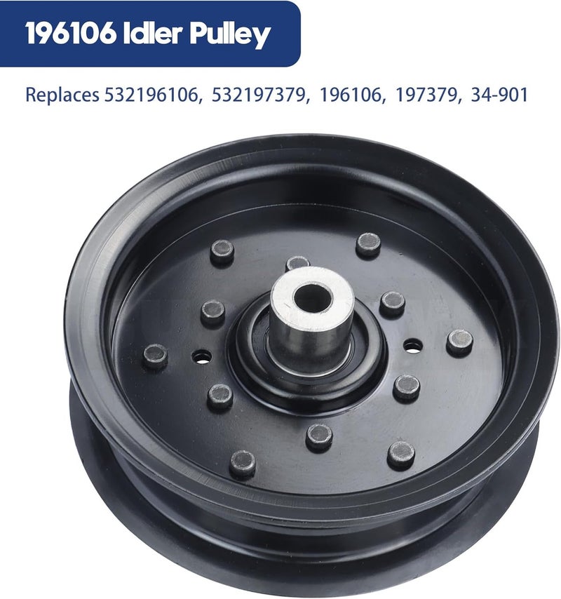 GUSUHAWK 532196106 Husqvarna Idler Pulley with 532196104 Idler Pulley Replaces Husqvarna 532196106, 532197379, 532197380, Craftsman 196106, 197379, 196104, 197380 for Z254, LGT2654, RZ5424 Lawn Mowers - Image 3